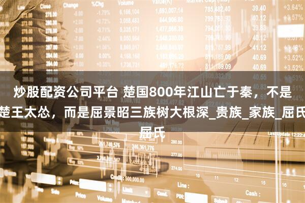 炒股配资公司平台 楚国800年江山亡于秦，不是楚王太怂，而是屈景昭三族树大根深_贵族_家族_屈氏